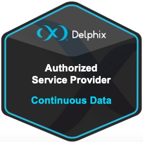 Delphix authorised service provider continuous data logo: Delphix authorised service provider continuous data badge